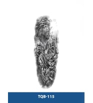 TQB-115 ADAM VE RAHİBE DESEN GEÇİCİ KOL DÖVMESİ-TATTO