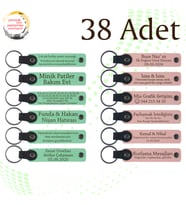 Yeşil & Yavru Ağzı, Kafe Müşterilerine Teşekkür Hediyesi, 38’li Set, Kişiselleştirilebilir Hatıra