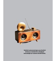 Retro Gramofon Tasarımlı Bluetooth Hoparlör – 3D Stereo Ses 1800 mAh Batarya
