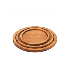 Ahşap Oval Sunum Tepsi Seti, Sunumluk, Ikramlık