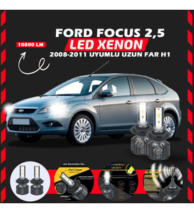 Ford Focus 2.5 2008-2011 Uzun Far Uyumlu Şimşek Etkili Led Xenon Premium Series H1
