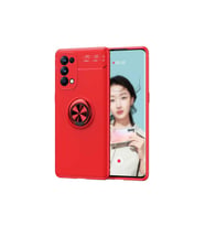 Oppo Reno 5 5G Uyumlu Kılıf Zore Ravel Silikon Kapak (Kırmızı)
