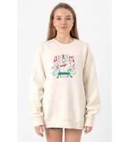 Flowered Feminism Hand Ekru Kadın 2ip Sweatshirt