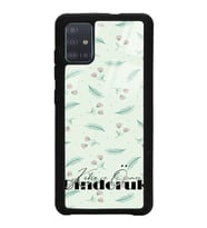 Samsung A51 Uyumlu Yeşil Yapraklı Tasarımlı Glossy Telefon Kılıfı
