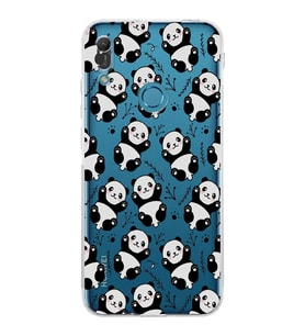 Huawei Y6 Pro 2019  Kamera korumalı Kapak Panda Tasarımlı  Şeffaf Kılıf
