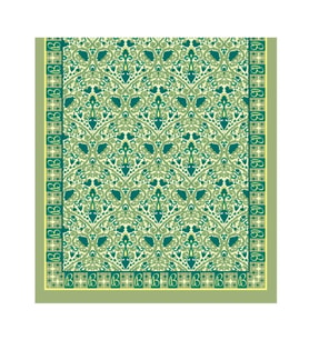 Şehri Şal Bambu Kraş Şal 6371 Mint Yeşil