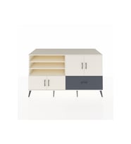 Kronos Konsol 5 Raflı Tek Çekmeceli 4 Kapaklı 176x59x99 Aytaşı-Aytaşı/Antrasit