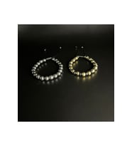 SERTİFİKALI  Hematit GOLD VE SİYAH Renk 2li Kombin Makrome Doğal Taş Bileklik 8mm