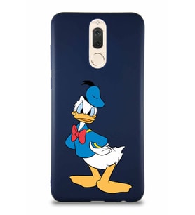 Huawei Mate 10 Lite Soft Premier Kapak Donald Duck-D Tasarımlı Silikon Kılıf - Lacivert (Şeffaf)