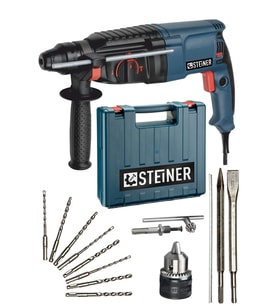 Steiner Germany Technology 3000 Watt 5 Joule Hilti Kırıcı Delici Darbeli Matkap + 1 Mandren + 10 Uç