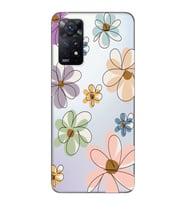 Redmi Note 11S - Note 11 Uyumlu Çiçek Tasarımlı Şeffaf Telefon Kılıfı