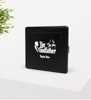 BK Gift Kişiye Özel The Godfather Tasarımlı Siyah Metal Sigara Tabakası-1