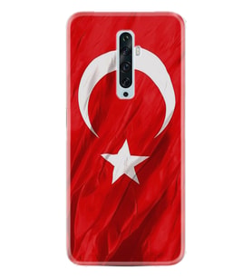 Oppo Reno 2Z 4 Lite 4 Pro 5 6 7 A31 Kılıf Desemli Silikon Şanlı Türk Bayrağı 4 1401