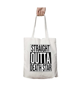 Star Wars Rogue One Straight Outta Death Star iki Tarafı Kalıcı Baskılı Yıkanabilir Çanta