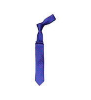 Cengiz İnler Minik Şal Desenli Mikrofiber Erkek Kravat Aksesuar (Kırmızı-Mavi)