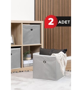 Çiftli Çok Amaçlı Raf Organizer Saklama Kutusu, 30x30x3 cm, pratik ve şık