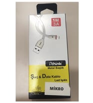 İTHİNK KABLO ŞARJ&DATA MİCRO LED IŞIKLI