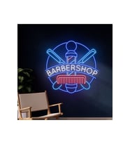 BARBERSHOP Yazılı ve Şekilli Neon Tabela