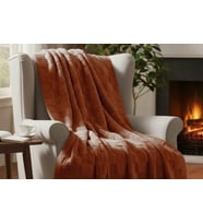 Merinos Fiona Stonecube Soft Battaniye 150X220 Kiremit