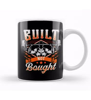Built Not Bought Weightlifting Barbell Gym Workout Kupa Bardak Porselen
