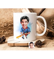 Bk Gift Kişiye Özel Cricket Karikatürlü Beyaz Kupa Bardak-1, Sevgiliye Hediye, Arkadaşa Hediye