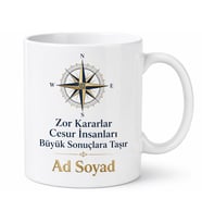 İsme Özel Karar Verici Yazılı Kupa Bardak Hediye Özel Tasarım Baskılı