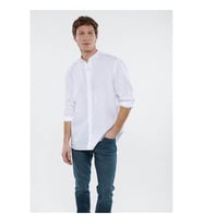 Mavi  Uzun Kol Beyaz Erkek Gömlek M0211660-620