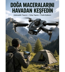 Canlı Görüntü Aktarımlı Çift Kameralı Uzaktan Kumandalı Drone