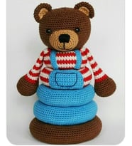 Ayıcık Eğitici Oyuncak Amigurumi Organik Oyuncak