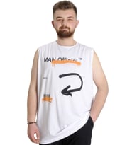 Mode XL Büyük Beden Erkek Atlet MAN 23009 Beyaz