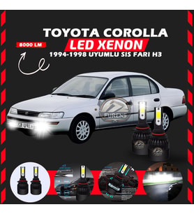 Toyota Corolla Efsane Kasa Sis Farı Uyumlu Şimşek Etkili Led Xenon Light Series H3