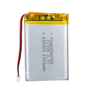 Powermaster 3.7 Volt 1000 Mah Lityum Polimer Şarjlı Pil 5X34X50 mm Akıllı Saat Kulaklık Pili