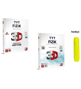 3D Yayınları Tyt Video Destekli Fizik Defter ve Soru Bankası Seti