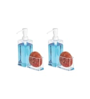 SÜNGERLİKLİ BEYAZ SIVI SABUNLUK 2 ADET 15X7X20CM 470ML