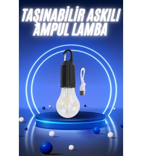 Northcity Taşınabilir Şarjlı LED Ampul Askılı Lamba - Kamp ve Bahçe Işığı