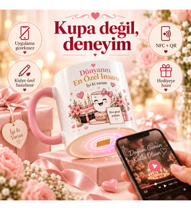 Konuşan Doğum Günü Kupası Kişiye Özel Video Açan NFC Hediye Kupa