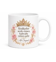 Kahvaltıyı Yatağa Bekleyen Prenseslere Özel Şık Çay Kupası Hediye Bardak