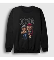 Presmono Unisex Siyah Brian and Angus AC/DC Sweatshirt 6073tt