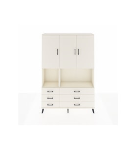 Arges Gardrop 6 Raflı 6 Çekmeceli 3 Kapaklı 132x30x195 Aytaşı-Aytaşı