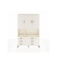 Arges Gardrop 6 Raflı 6 Çekmeceli 3 Kapaklı 132x30x195 Aytaşı-Aytaşı