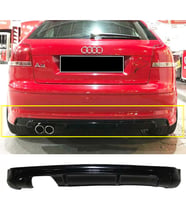 Audi A3 8P Arka Ek 2 Kapı Uyumlu Plastik Mat Siyah Karlık 2004-2008 Arka-bodykit-ek-karlık