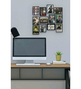 The Walking Dead 12 Parça Mdf (ahşap) Tablo Ofis Boyu 30x30 Cm