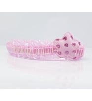 pembe yıldızlı kalpli bebek saç bandı