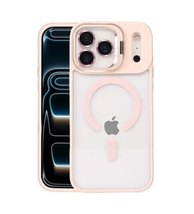 Joko Apple İphone 17 Pro Max Remim Lensli Magsafe Standlı Kapak - Pembe