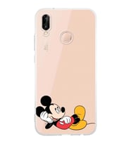 Huawei P20 Lite  Kamera korumalı Kapak Mickey Mouse Tasarımlı  Şeffaf Kılıf