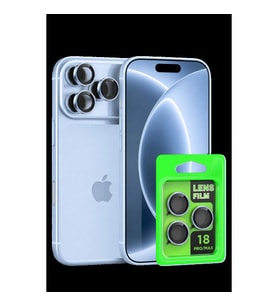 Newface Apple İphone 18 Pro Max Raze Metal Kamera Lens - Açık Mavi