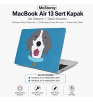 MacBook Air Kılıf 13 İnç A1369 A1466 Uyumlu Sert Kapak Dog01 Tasarım İnce Hafif Darbe Önleyici Hard Case Çizilmeye Dayanıklı Eski Kasa 2010-2017 Koruyucu Kapak Açık Mavi