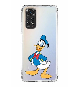 Xiaomi Redmi Note 11 Kamera ve Köşe Korumalı  Antishock Kapak Donald Duck Tasarımlı Şeffaf Kılıf