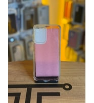Samsung A23 Uyumlu Parıltılı Desenli Renkli Şeffaf Silikon Kılıf (Pembe)