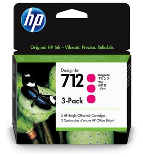 HP 3ED78A 712 3-Pack 29-ml Magenta Desig